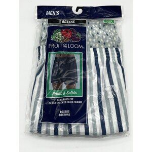 Vintage 2001 Fruit of the Loom Men's S Boxers Plush Back Waistband 2pair NEW NIP